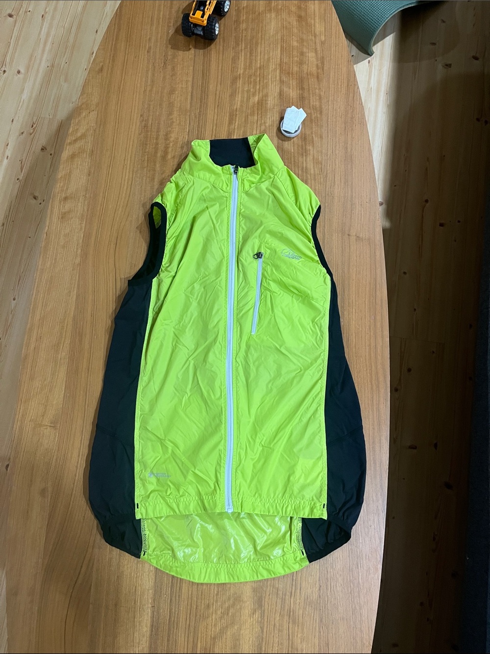 High-Visibility Lime Green Cycling Vest with Black Panels